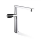 Linkware Gabe Sink Mixer - Chrome W/ Matte Black Handle